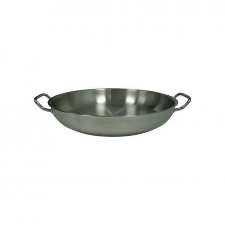 Elite Paella Pan - 400x75mm from Chef Inox. made out of Stainless Steel 18/10 and sold in boxes of 1. Hospitality quality at wholesale price with The Flying Fork!