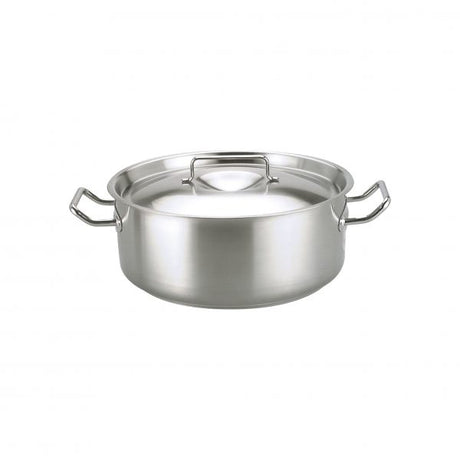 Elite Casserole Dish With Lid - 12.0Lt, 20x150mm from Chef Inox. Lid included, made out of Stainless Steel 18/10 and sold in boxes of 1. Hospitality quality at wholesale price with The Flying Fork!