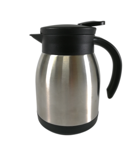 Vacuum Jug Flat Lid Satin Finish Push Button - 600ml from Chef Inox. made out of Stainless Steel and sold in boxes of 1. Hospitality quality at wholesale price with The Flying Fork!