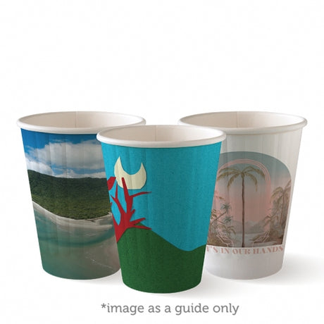 255ml / 8oz (80mm) Art Series Double Wall BioCup - 1,000/carton - art series - Carton of 1000 units