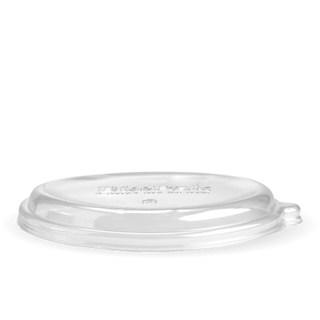 24, 32, 40 oz Biocane bowl lid - PET (Box of 400) from BioPak. Compostable, made out of PET Plastic and sold in boxes of 1. Hospitality quality at wholesale price with The Flying Fork! 