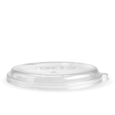 24, 32, 40 oz Biocane bowl lid - PET (Box of 400) from BioPak. Compostable, made out of PET Plastic and sold in boxes of 1. Hospitality quality at wholesale price with The Flying Fork!
