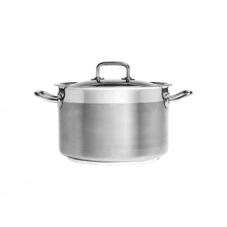 Professional Saucepot With Lid - 6.75Lt, 240x150mm from Chef Inox. made out of Stainless Steel 18/10 and sold in boxes of 1. Hospitality quality at wholesale price with The Flying Fork!