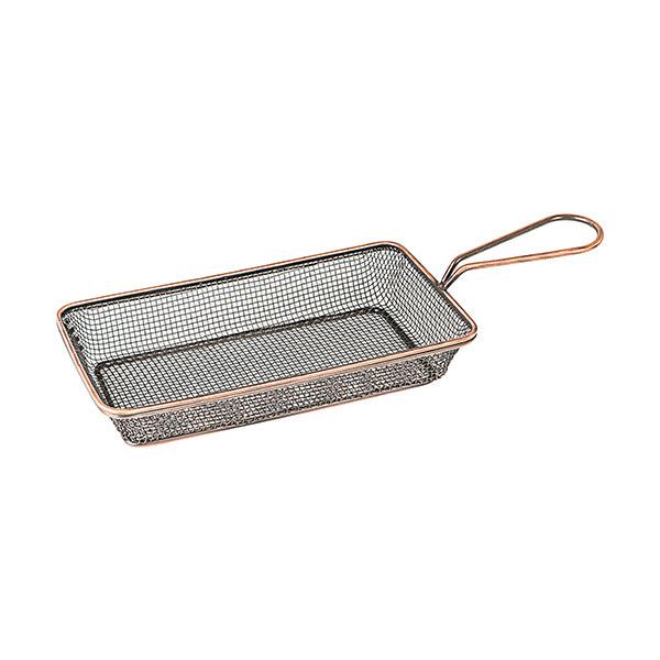 SERVICE BASKET-190x90x35mm, ANTIQUE COPPER from Moda. made out of Stainless Steel and sold in boxes of 6. Hospitality quality at wholesale price with The Flying Fork!