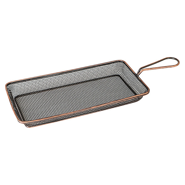 SERVICE BASKET-260x130x30mm, ANTIQUE COPPER from Moda. made out of Stainless Steel and sold in boxes of 1. Hospitality quality at wholesale price with The Flying Fork!