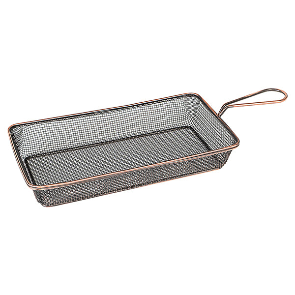 SERVICE BASKET-260x130x50mm, ANTIQUE COPPER from Moda. made out of Stainless Steel and sold in boxes of 6. Hospitality quality at wholesale price with The Flying Fork!