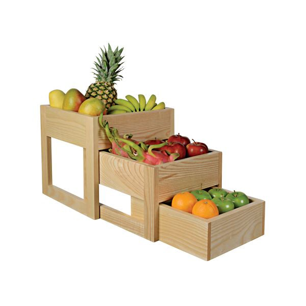 Display Set-3 Levels, Large from Athena. made out of Wood and sold in boxes of 1. Hospitality quality at wholesale price with The Flying Fork!