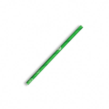 Paper Straw - Green, Cocktail from BioPak. Compostable, made out of FSC Pulp and sold in boxes of 1. Hospitality quality at wholesale price with The Flying Fork!