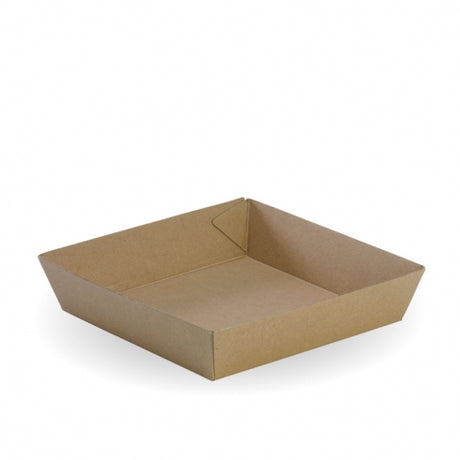 Bioboard Tray #2 - 178x178x45mm - box of 240 from BioPak. Compostable, made out of FSC�� certified paper and sold in boxes of 1. Hospitality quality at wholesale price with The Flying Fork!