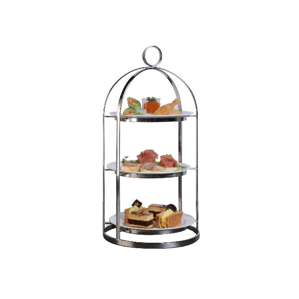 Platter Stand - 230X460Mm, 3 Tier from Athena. made out of Stainless Steel and sold in boxes of 1. Hospitality quality at wholesale price with The Flying Fork!