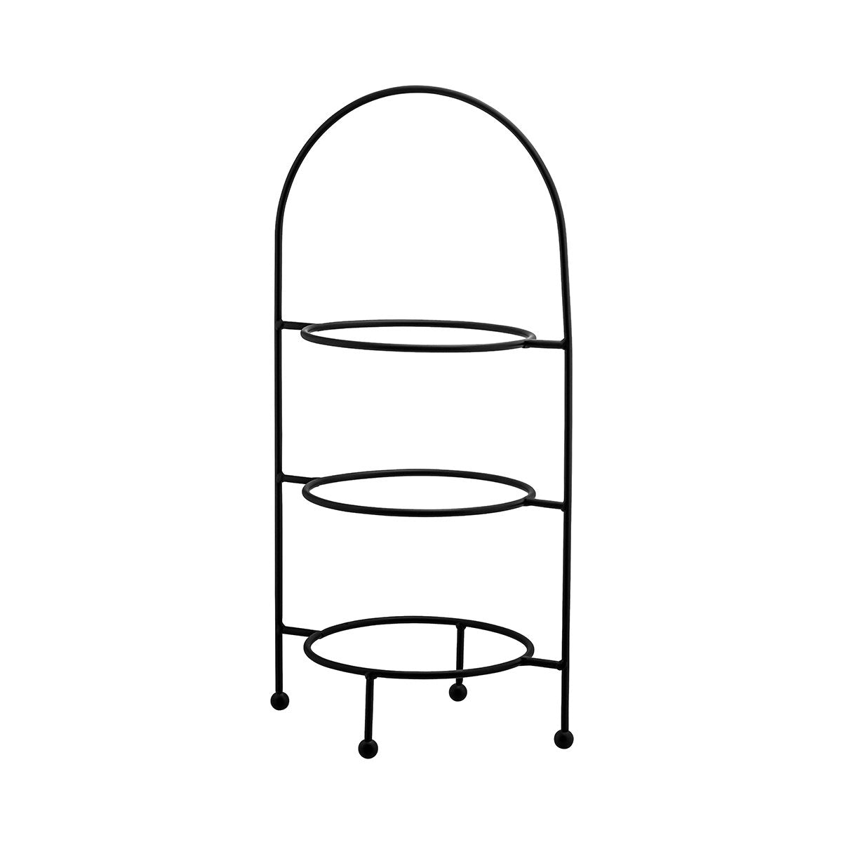 Round Display Stand - 3 Tier	, 620mm, Black