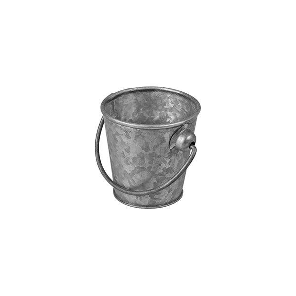Mini Bucket-Galvanised, 85X85Mm from Moda. made out of Stainless Steel and sold in boxes of 12. Hospitality quality at wholesale price with The Flying Fork!