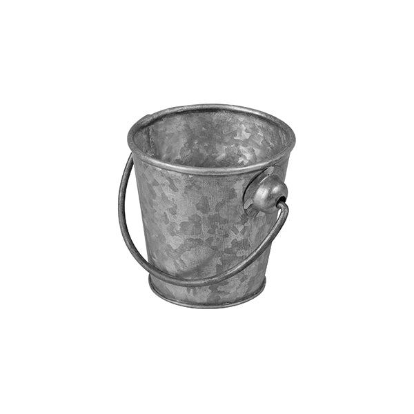 Mini Bucket-Galvanised, 110X100Mm from Moda. made out of Stainless Steel and sold in boxes of 12. Hospitality quality at wholesale price with The Flying Fork!