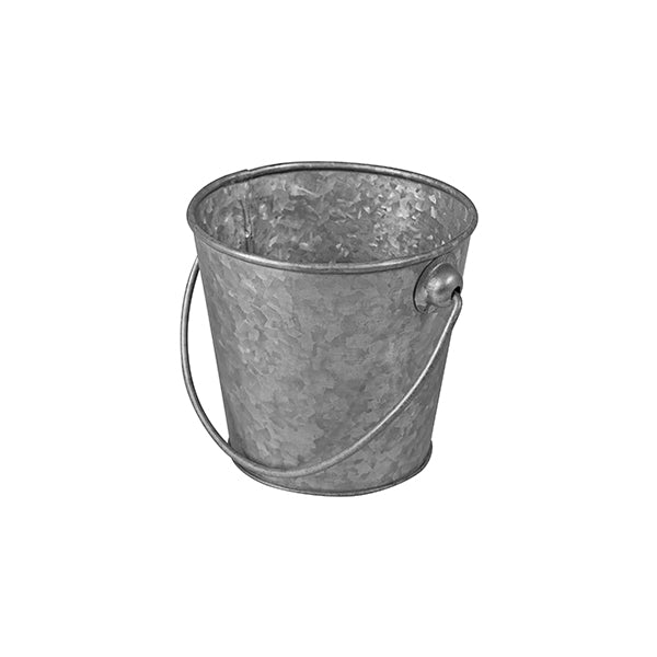 Mini Bucket-Galvanised, 130X120Mm from Moda. made out of Stainless Steel and sold in boxes of 12. Hospitality quality at wholesale price with The Flying Fork!