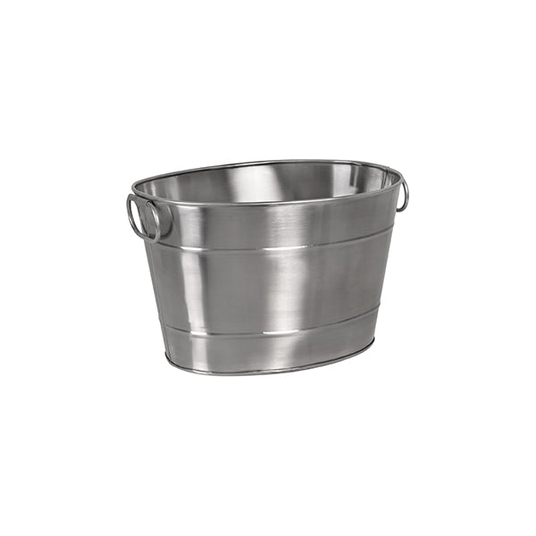 Beverage Tub-S/S, Matt, Oval, 360X270X220Mm from Moda. made out of Stainless Steel and sold in boxes of 12. Hospitality quality at wholesale price with The Flying Fork!