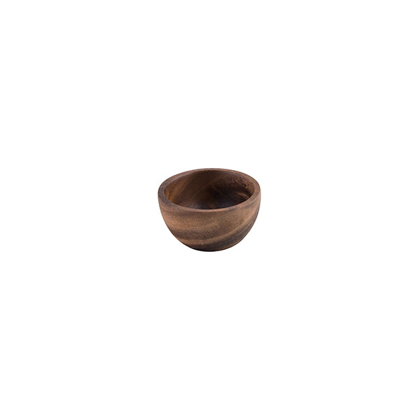 Acacia Mini Round Dish, 80X45Mm from Moda. made out of Wood and sold in boxes of 1. Hospitality quality at wholesale price with The Flying Fork!