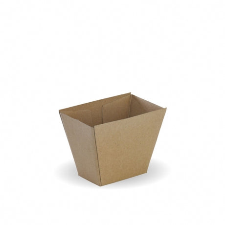 Chip box - 70x45x90mm - box of 500 from BioPak. Compostable, made out of FSC�� certified paper and sold in boxes of 1. Hospitality quality at wholesale price with The Flying Fork!