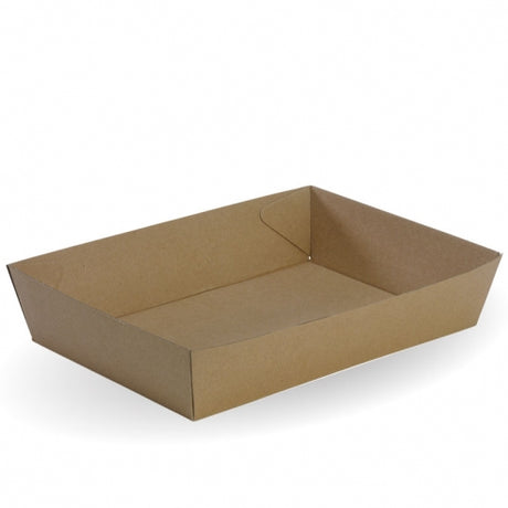 Bioboard Tray #5 - 255x179x58mm - box of 100 from BioPak. Compostable, made out of FSC�� certified paper and sold in boxes of 1. Hospitality quality at wholesale price with The Flying Fork!