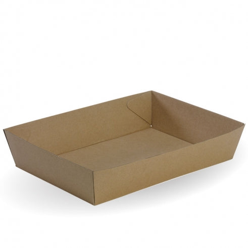 Bioboard Tray #5 - 255x179x58mm - box of 100 from BioPak. Compostable, made out of FSC�� certified paper and sold in boxes of 1. Hospitality quality at wholesale price with The Flying Fork!