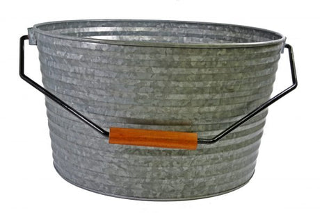 Galvanised Beverage Tub With Black Handle - 450mm, Coney Island from Chef Inox. made out of Galvanised Iron and sold in boxes of 1. Hospitality quality at wholesale price with The Flying Fork!