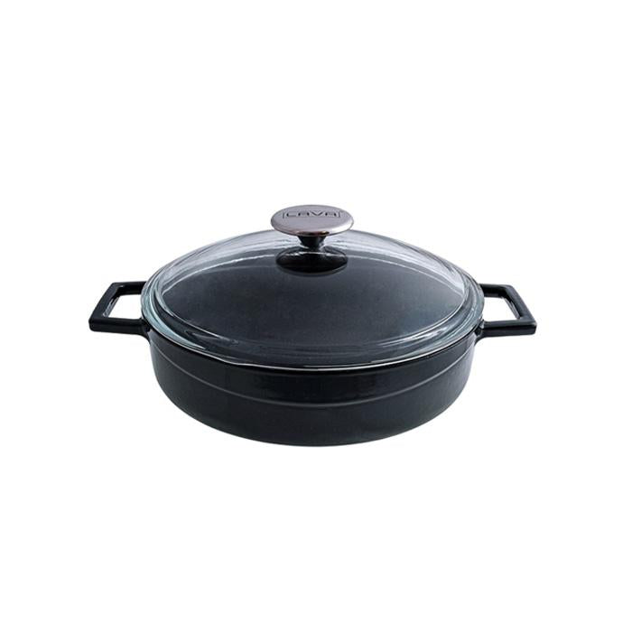 Casserole - Glass Lid, 2.4Lt from Lava. made out of Cast Iron and sold in boxes of 1. Hospitality quality at wholesale price with The Flying Fork!