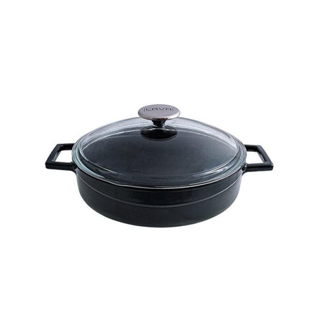 Casserole - Glass Lid, 2.4Lt from Lava. made out of Cast Iron and sold in boxes of 1. Hospitality quality at wholesale price with The Flying Fork! 