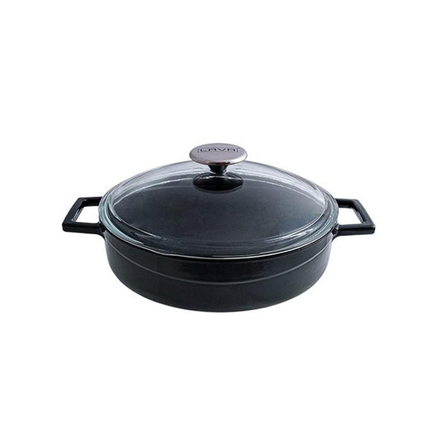Casserole - Glass Lid, 2.4Lt from Lava. made out of Cast Iron and sold in boxes of 1. Hospitality quality at wholesale price with The Flying Fork!