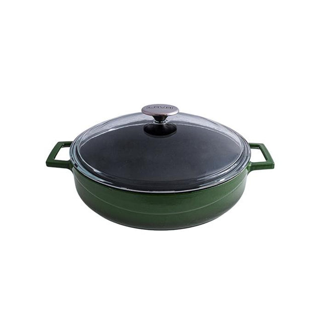 Casserole - Glass Lid, 2.4Lt from Lava. made out of Cast Iron and sold in boxes of 1. Hospitality quality at wholesale price with The Flying Fork!