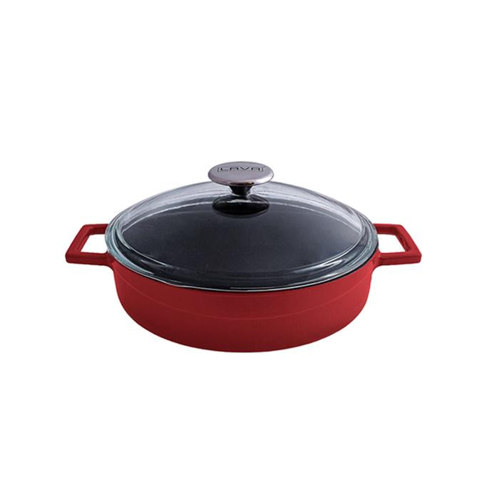 Casserole - Glass Lid, 2.4Lt from Lava. made out of Cast Iron and sold in boxes of 1. Hospitality quality at wholesale price with The Flying Fork!
