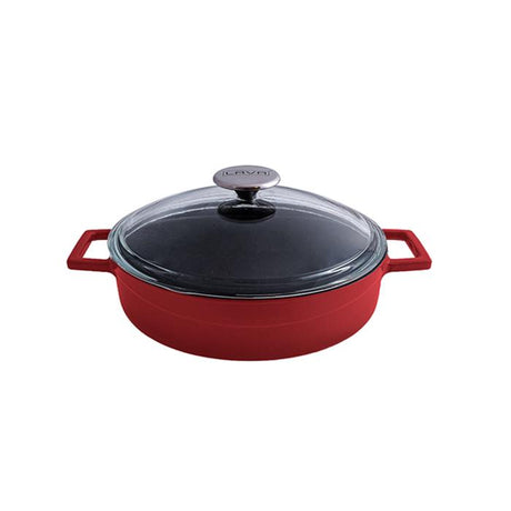 Casserole - Glass Lid, 2.4Lt from Lava. made out of Cast Iron and sold in boxes of 1. Hospitality quality at wholesale price with The Flying Fork!