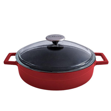 Casserole - Glass Lid, 3.4Lt from Lava. made out of Cast Iron and sold in boxes of 1. Hospitality quality at wholesale price with The Flying Fork!