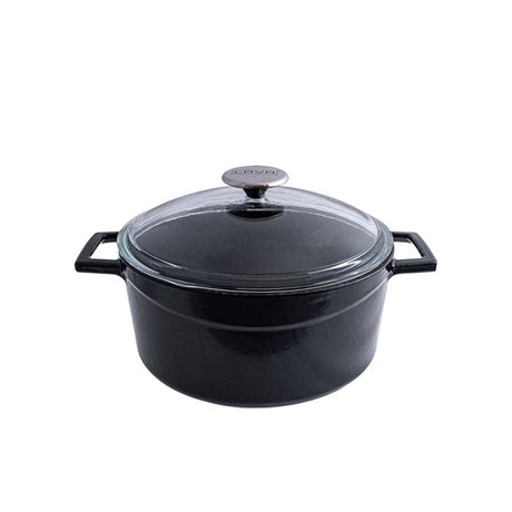 Casserole - Glass Lid, 4.5Lt from Lava. made out of Cast Iron and sold in boxes of 1. Hospitality quality at wholesale price with The Flying Fork!