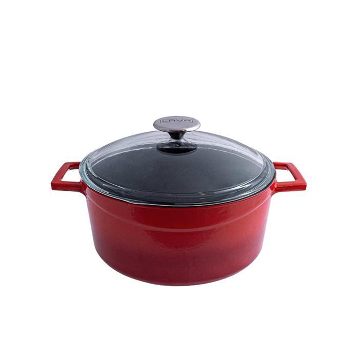 Casserole - Glass Lid, 4.5Lt from Lava. made out of Cast Iron and sold in boxes of 1. Hospitality quality at wholesale price with The Flying Fork!