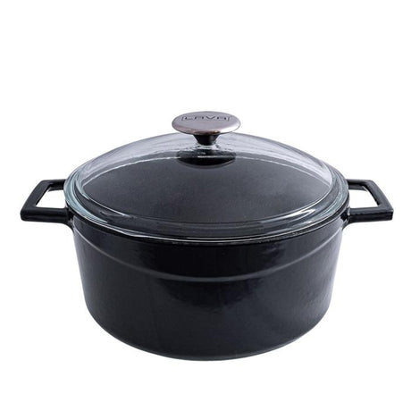 Casserole - Glass Lid, 6.7Lt from Lava. made out of Cast Iron and sold in boxes of 1. Hospitality quality at wholesale price with The Flying Fork!