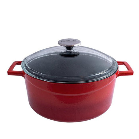 Casserole - Glass Lid, 6.7Lt from Lava. made out of Cast Iron and sold in boxes of 1. Hospitality quality at wholesale price with The Flying Fork!
