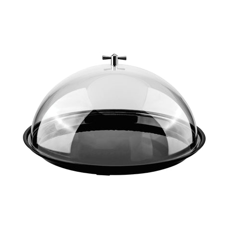 Round Tray - 420mm, Black from Alkan Zicco. made out of Polycarbonate and sold in boxes of 6. Hospitality quality at wholesale price with The Flying Fork!
