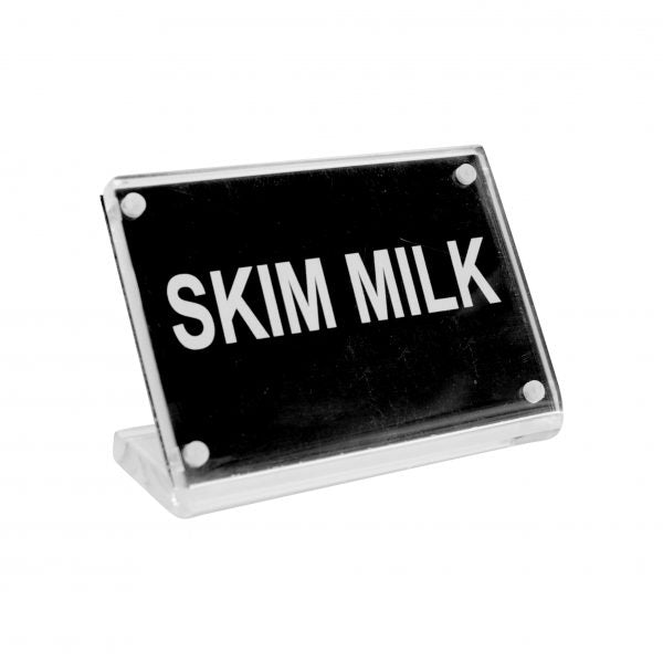 Skim Milk Buffet Sign - Acrylic Magnet Plate from Chef Inox. made out of Acrylic and sold in boxes of 12. Hospitality quality at wholesale price with The Flying Fork!