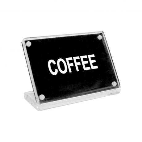 Coffee Buffet Sign - Acrylic Magnet Plate from Chef Inox. made out of Acrylic and sold in boxes of 12. Hospitality quality at wholesale price with The Flying Fork!