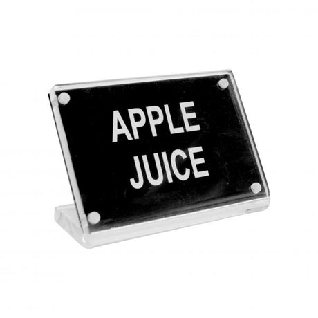 Apple Juice Buffet Sign - Acrylic Magnet Plate from Chef Inox. made out of Acrylic and sold in boxes of 12. Hospitality quality at wholesale price with The Flying Fork!