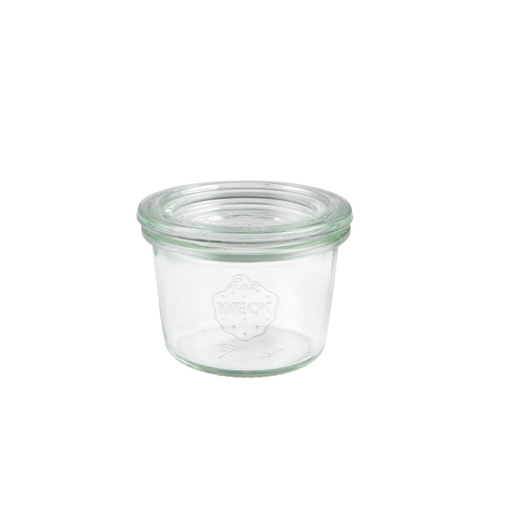 Glass Jars w-lid (#080) - 80mL, 60x55mm from Weck. made out of Glass and sold in boxes of 24. Hospitality quality at wholesale price with The Flying Fork!