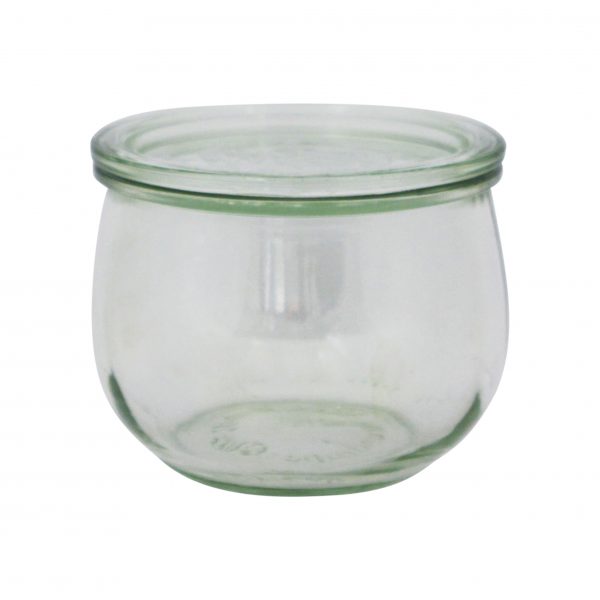 Tulip Glass Jar w-lid (744) - 580mL, 100x85mm from Weck. made out of Glass and sold in boxes of 6. Hospitality quality at wholesale price with The Flying Fork!