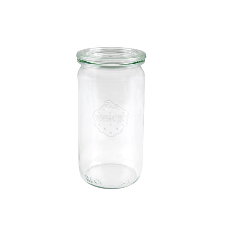Cylinder Glass Jar w-lid (975) - 340mL, 60x130mm from Weck. made out of Glass and sold in boxes of 12. Hospitality quality at wholesale price with The Flying Fork!