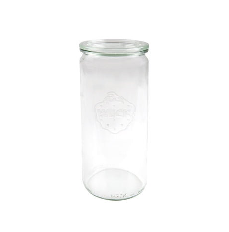 Cylinder Glass Jar w-lid (908) - 1062mL, 80x210mm from Weck. made out of Glass and sold in boxes of 6. Hospitality quality at wholesale price with The Flying Fork!