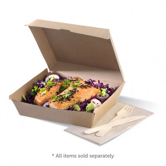 Dinner box - 178 x 160 x 70mm - FSC Mix - kraft - Carton of 150 units