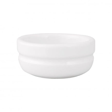 Butter Crock - 60mm, White from Vitroceram. made out of Porcelain and sold in boxes of 96. Hospitality quality at wholesale price with The Flying Fork!