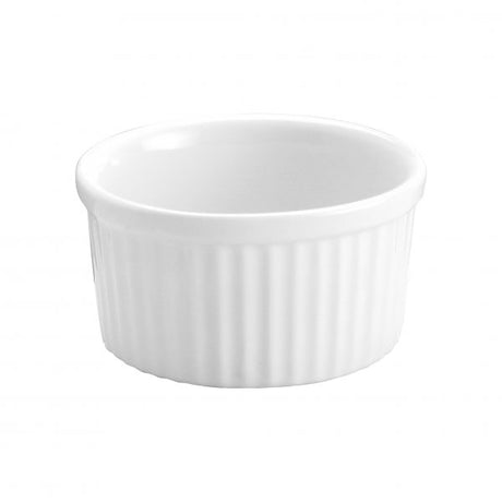 Souffle Dish - 80mm-90mL, White from Vitroceram. made out of Porcelain and sold in boxes of 48. Hospitality quality at wholesale price with The Flying Fork!