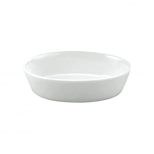 Shallow Oval Baker - 225mL, 155x100x40mm from Vitroceram. made out of Porcelain and sold in boxes of 48. Hospitality quality at wholesale price with The Flying Fork!