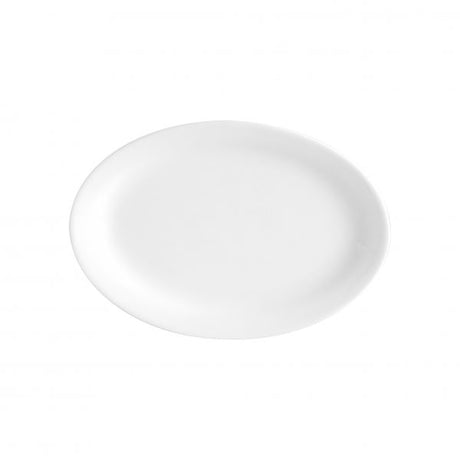 Oval Platter - 350mm, White from Vitroceram. made out of Porcelain and sold in boxes of 12. Hospitality quality at wholesale price with The Flying Fork!