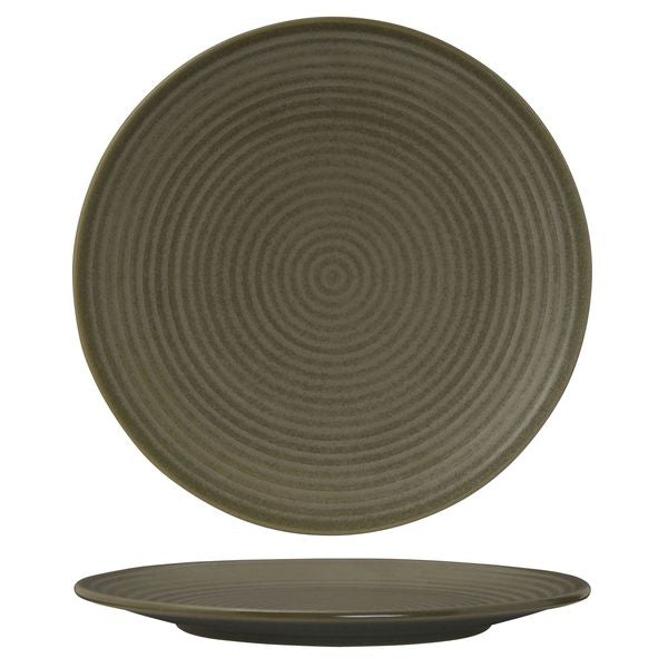 Coupe Plate - Ribbed, 310Mm, Zuma Cargo from Zuma. Matt Finish, made out of Ceramic and sold in boxes of 3. Hospitality quality at wholesale price with The Flying Fork!