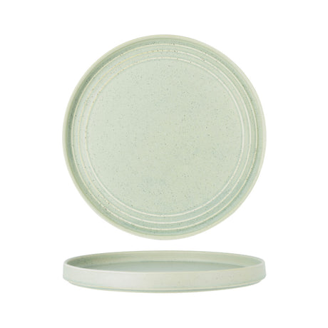 Round Serve Platter - 310X10Mm, Pistachio from Tablekraft. made out of Ceramic and sold in boxes of 2. Hospitality quality at wholesale price with The Flying Fork!